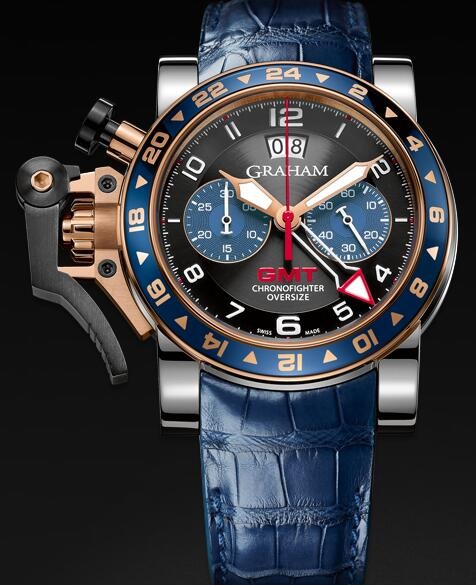 Graham Chronofighter Oversize GMT Blue 2OVGG.B26A Replica Watch